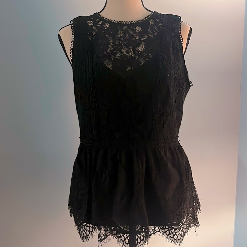 Black lace shirt